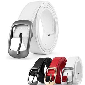 新品 レディース ベルト スリム ゴルフ ビジネス マイクロファイバーレザー ゴルフ用ベルト ビジネス用ベルト ホワイト