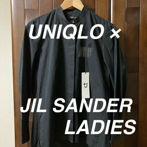 タグ有良品 UNIQLO ユニクロ×ジルサンダー スーピマコットンスタンドカラーシャツ 長袖シャツ シンプル レディースSサイズ