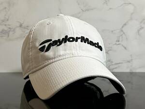 【未使用品】74A★Taylor Made テーラーメイド ゴルフキャップ 帽子 CAP 上品で高級感のあるホワイトにブラック刺繍ロゴ♪《FREEサイズ》