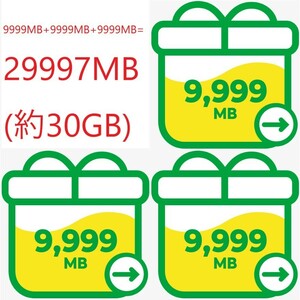 mineo пачка подарок 30GB(29997MB)