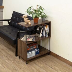 【新品】Grant オープンS字ラック 3段【ウォールナット】
