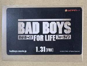 使用済 ムビチケカード バッドボーイズ フォー・ライフ BAD BOYS FOR LIFE ウィルスミス マーティンローレンス