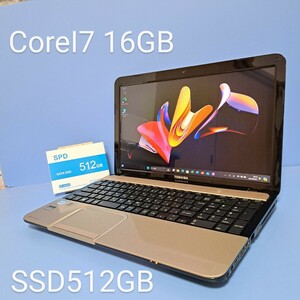 * strongest Corei7*/ memory 16GB/ new goods SSD512GB/Windows11/T552/58HK/Office2019H&B/ Blue-ray / camera / Toshiba /dynabook/TOSHIBA/BLT/ Gold 