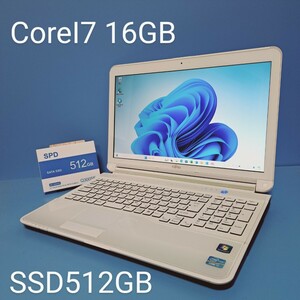 * strongest Corei7* memory 16GB/ new goods SSD512GB/LIFEBOOK/AH77/E/Windows11/Web camera /Office2019H&B/ Fujitsu /FUJITSU/ urban white 