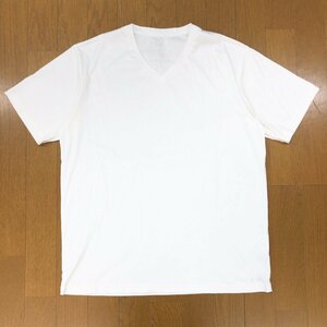 美品 K-3B ケースリービー 定価12,100円 034 高級綿コーコラン スムースコットン Vネック Tシャツ 1(M) 白 ホワイト 半袖 干場義雅 日本産