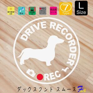 ダックススムース ドラレコステッカー 07 Lサイズ 文字(書体) 4種類から選べる 全28色 #drFUMI #dFUMI #ddFUMI #ddFUMIダックス #ドラレコ
