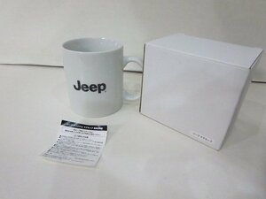 Jeep ジープオリジナルマグカップ 磁器製マグカップ ホワイト 約φ82×h94mm 食器 コレクション ノベルティ 販促品 非売品 /未使用品 V6.0