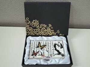 韓国 工芸品 螺鈿細工 カードケース 名刺入れ 約9.4×5.8×0.7cm/中古美品