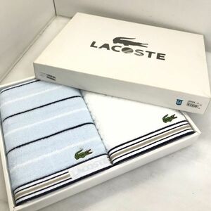 J2-5316T [ unused storage goods ] LACOSTE/ Lacoste one Point embroidery towel bath towel guest towel 
