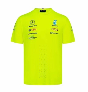 メルセデスAMGペトロナスF1 (XL) 2022 チームセットアップTシャツ-イエロー