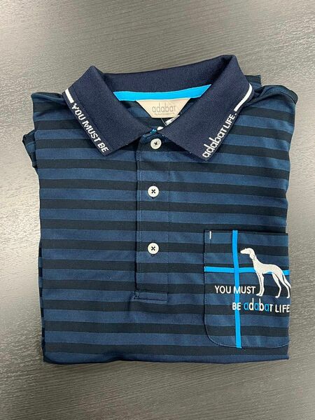 新品未使用　タグ付き　adabat アダバット　メンズ　ゴルフ　半袖ポロシャツ　定価16500円　サイズL