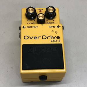 16 BOSS OverDrive OD-3 effector present condition goods electrification verification only Junk guitar overdrive 