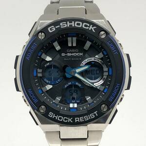 G-SHOCK ジーショック 【ITBCF2BQIZQM】 CASIO カシオ 腕時計 GST-W100D-1A2 G-STEEL 電波ソーラー LED アナデジ メタル ブラック ブルー