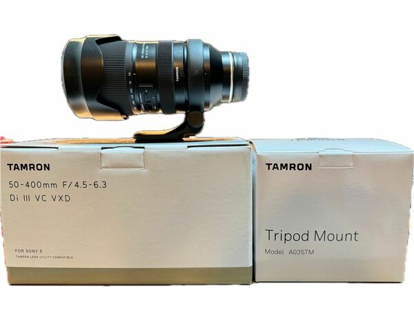 TAMRON 50-400mm E mount 三脚付 VXD Di III VC 新品同様