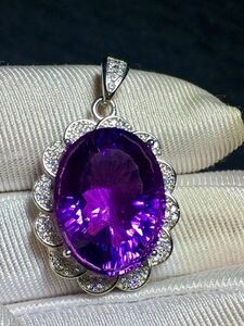 ~[ natural ] amethyst pendant top s925