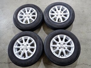 YS8847【送料無料155/80R13】パッソ ヴィッツなどに 2021年製 ダンロップ 中古夏タイヤセット ■13×5J 100/4H ET36■