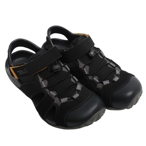 【新品 未使用】テバ Teva FLINTWOOD サンダル 25.0cm 1118941-BLACK-7 メンズ スポサン シューズ 靴 ブラック サンダル