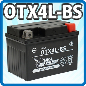 バイク バッテリーOTX4L-BS 充電・液注入済み（互換：YTX4L-BS YT4L-BS FT4L-BS CTX4L-BS CT4L-BS)