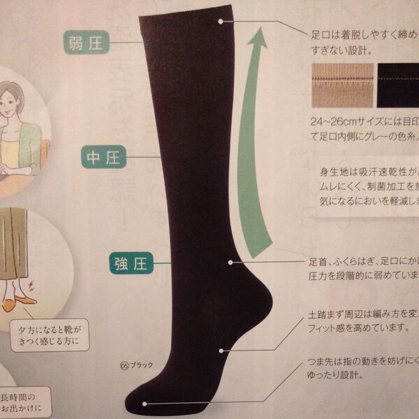 シャルレ ハイソックス (ハードサポートタイプ) 22~24㎝