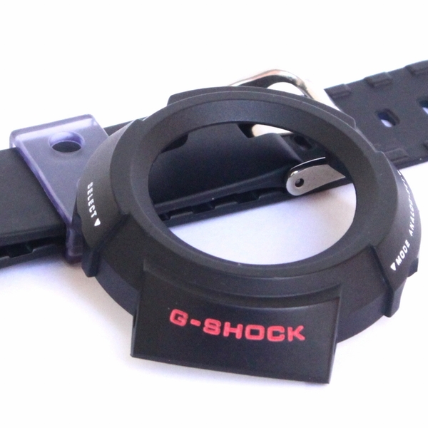 (89003)G-SHOCK ベゼル バンド カスタム 海外仕様赤ロゴ AW-500-1E2V AW-500B-7 AW-500 海外仕様・蓄光 赤ロゴ