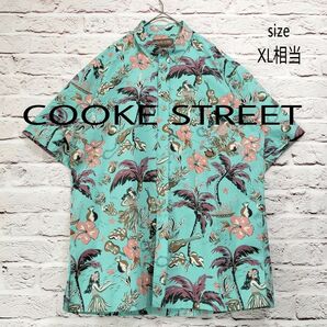 【美品】COOKE STREET アロハシャツ BD ボタンロゴ