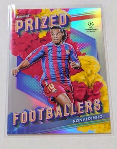 2023-24 TOPPS FINEST UCC UEFA CHAMPIONS LEAGUE Prized Footballers Fusion Variations yellow/red 1:310パック ronaldinho 