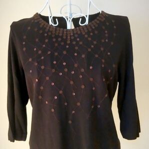 LAPINE BLANCHE ラピーヌブランシュ♪黒色カットソー Mサイズ