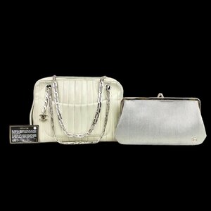 【1円～】シャネル CHANEL バッグ ショルダーバック チェーンショルダー マドモアゼル 10番台 ミントグリーン ギャランティカード 中古