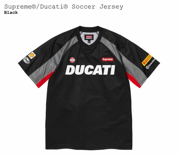 Supreme x Ducati Soccer Jersey "Black" L size