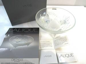 Lalique ORCHIDEE ラリック ボール オルキデ オパルセント 脚付ボウル 三つ脚 ルネ・ラリック クリスタル アンティーク食器 kdKT