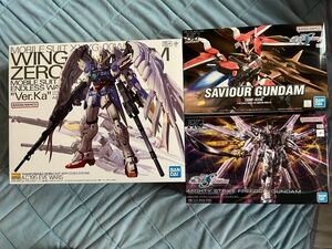 MG Wing Gundam Zero EW ver.Ka*HG Saber Gundam *HG mighty Strike freedom Gundam 