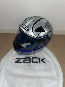 極美品　TNK工業 スピードピット ZK-1 キッズフルフェイス ブルー/シルバー(54-56) 50987フルフェイスヘルメット 