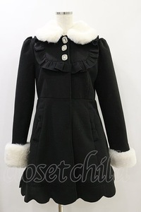 Ank Rouge / front bi juice ka LAP Dolly coat M black H-24-05-29-063-CA-CO-NS-ZH