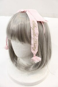 Angelic Pretty / KC ロゴ刺繍リボンカチューシャ ピンク I-24-05-26-098-AP-AC-HD-ZI