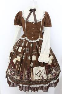 Angelic Pretty / Victorian Letter One-piece Brown O-24-05-28-006-AP-OP-OW-OS