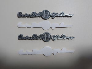 [1 set only ] Alpha Romeo 3D metal color tricolor emblem badge [Centro Stile Alfa Romeo] 2 piece set 