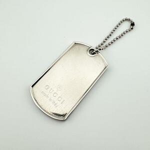 GUCCI Gucci 925 серебряный персональный медальон подвеска с цепью 