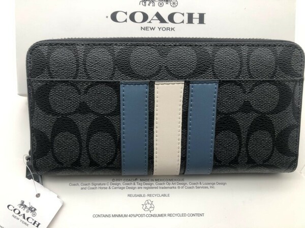 コーチ COACH 長財布 財布 シグネチャー アコーディオンラウンドジップウォレット 新品 未使用 贈り物F26070 x120C