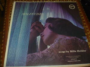 LP12in 米VERVE盤V6-８074stereo黒銀T SOLITUDE/BILLIE HOLIDAY