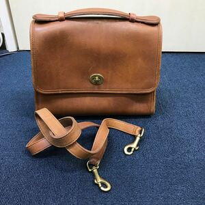 35643-79 0523Y COACH shoulder bag 0160-350 Old Coach leather light brown group 