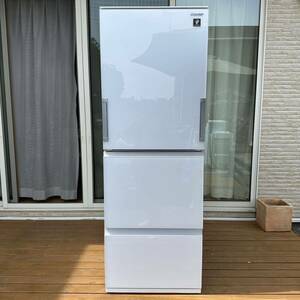 【極美品】2021年製 SHARP 350L 冷凍冷蔵庫 ミラートップホワイト SJ-GW35H-W！