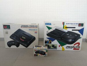 【ジャンク品・欠品あり・1円スタート】 SEGA セガ メガドライブ メガCD2 ファイティングパッド6B 3点セット 16BIT レトロ テレビゲーム