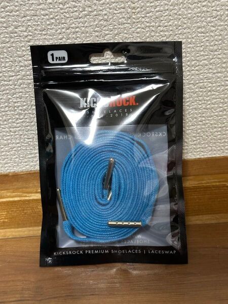 UNC ブルー ワックスシューレース 120cm KICXSROCK