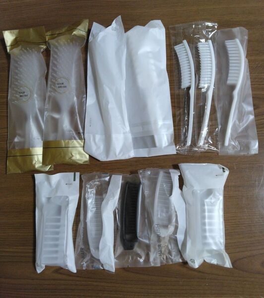 使い捨てヘアブラシ12本セット ホテルアメニティ
