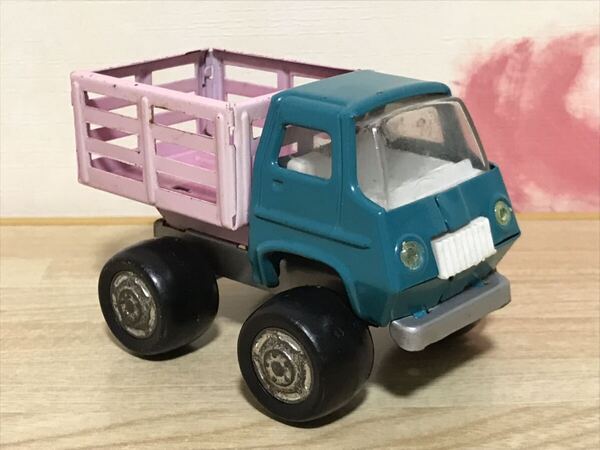 送料無料 野村トーイ 家畜運搬車 トラック ブリキ ミニカー 当時物 レトロ ビンテージ