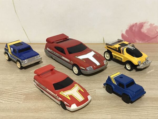 送料無料 高速戦隊ターボレンジャー DX超合金ターボロボ ミニカーセット バンダイ BANDAI ナガサキヤ 日本製 TURBORANGER JAPAN 当時物
