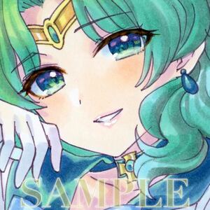  same person hand-drawn illustrations * sailor Neptune * sea ....