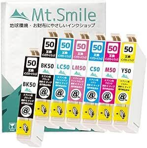 Mt.Smile インク IC6CL50 (6色+BK=7本 BK×2/C/M/Y/LC/LM)(対応機種) EP-801A EP