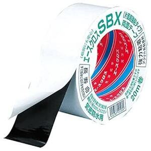光洋化学 気密防水テープ エースクロス アクリル系強力粘着 両面テープ 剥離紙付 SBX 黒 50mm×20M ブラッ