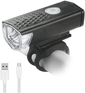 自転車ライト A-leaf LEDヘッドライトIP65防水防塵 300ルーメン USB充電式 800mah 小型懐中電灯 防振防災